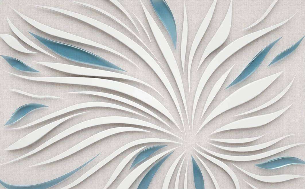 Фотообои в интерьере лепестки 3д  15-432 фото