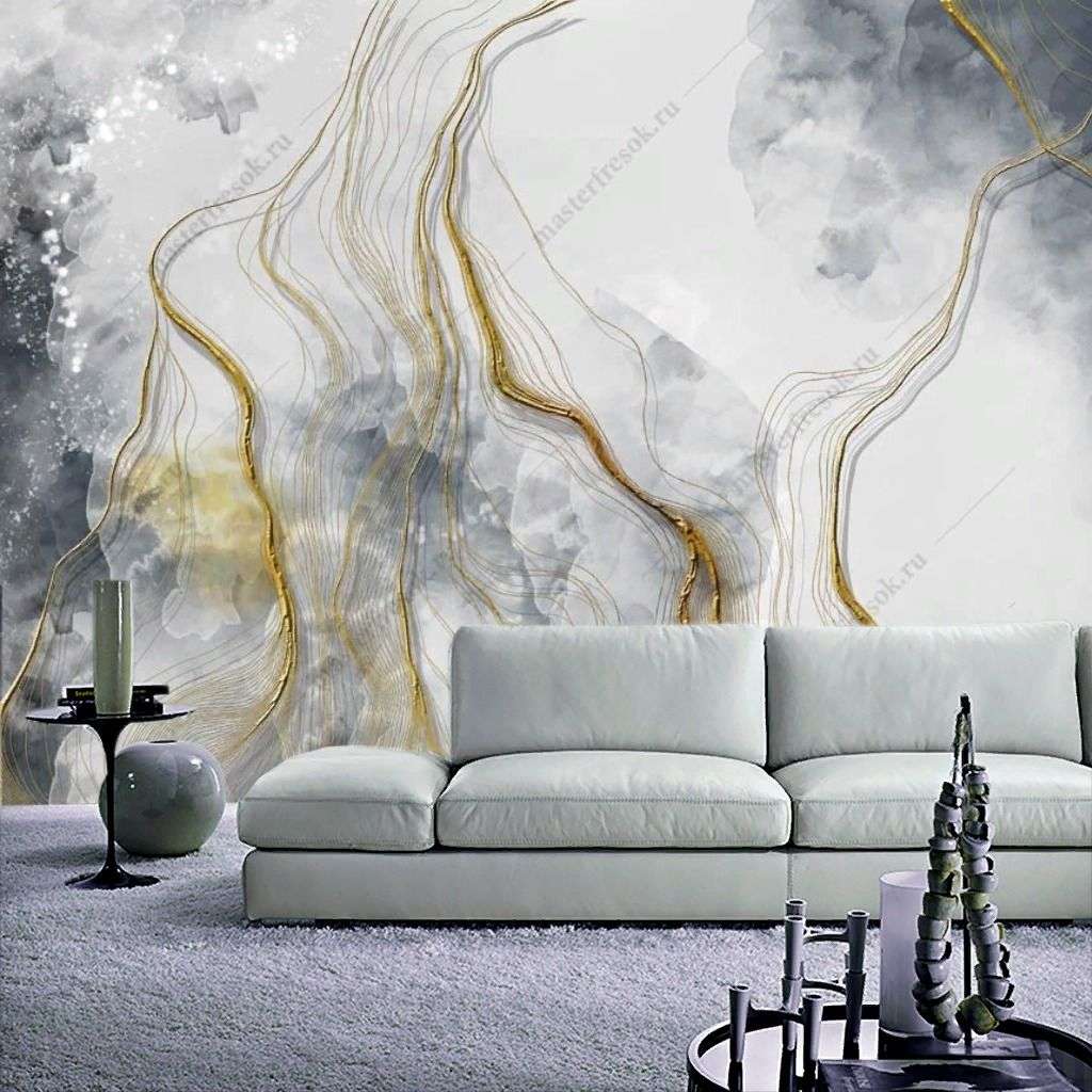 Фотообои в интерьере 3д молния  10-918 фото