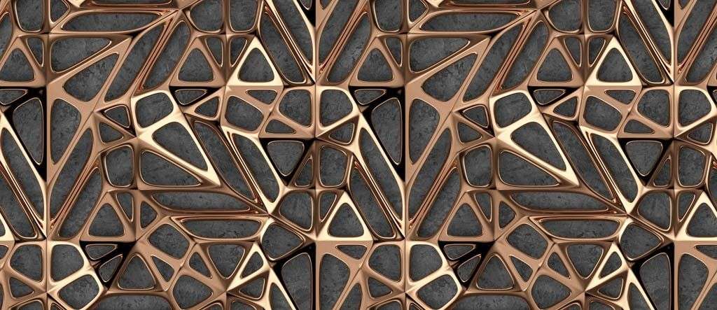 Фотообои в интерьере золотое стекло  9-1588 фото