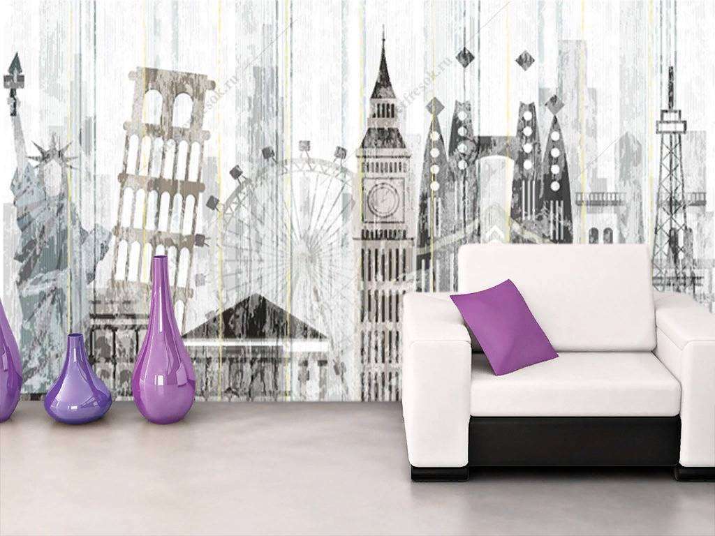 Фотообои в интерьере пизанская башня  15-855 фото