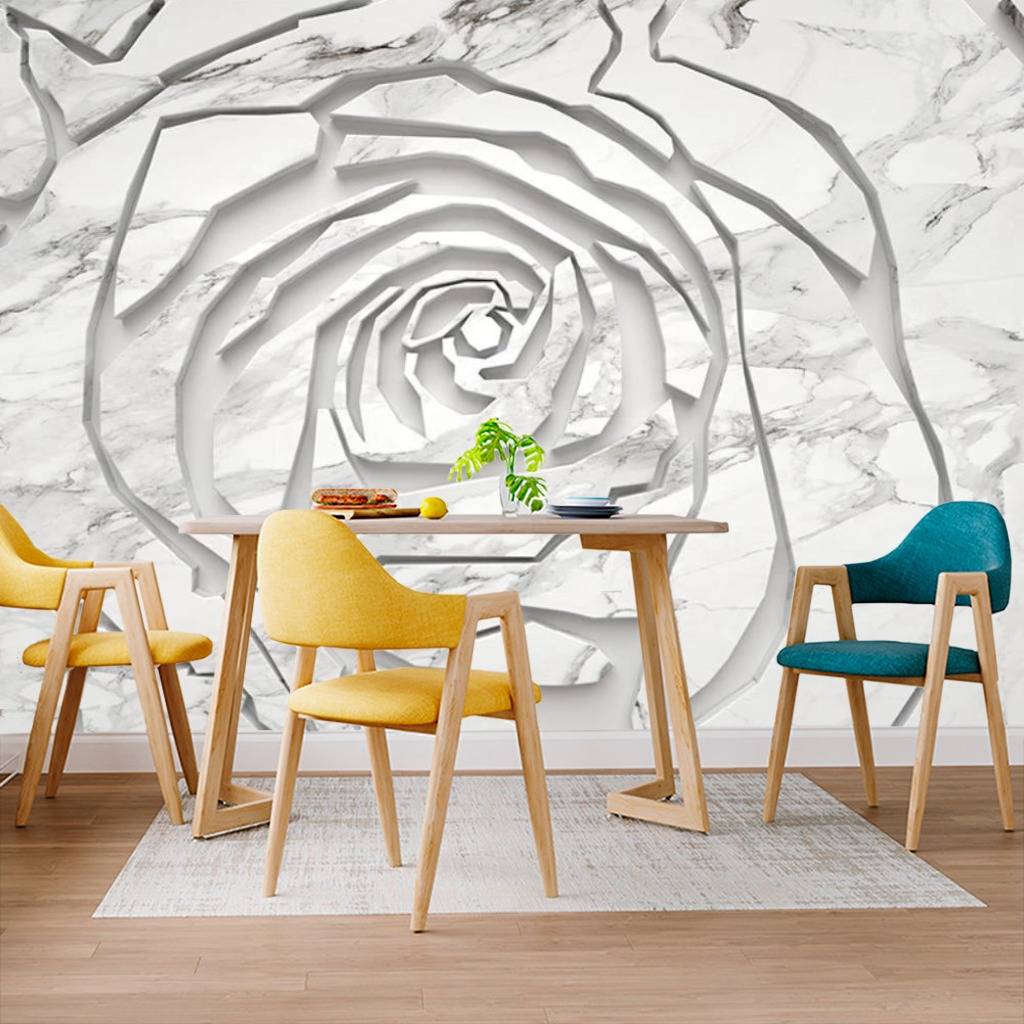 Фотообои 3д каменный цветок  15-389