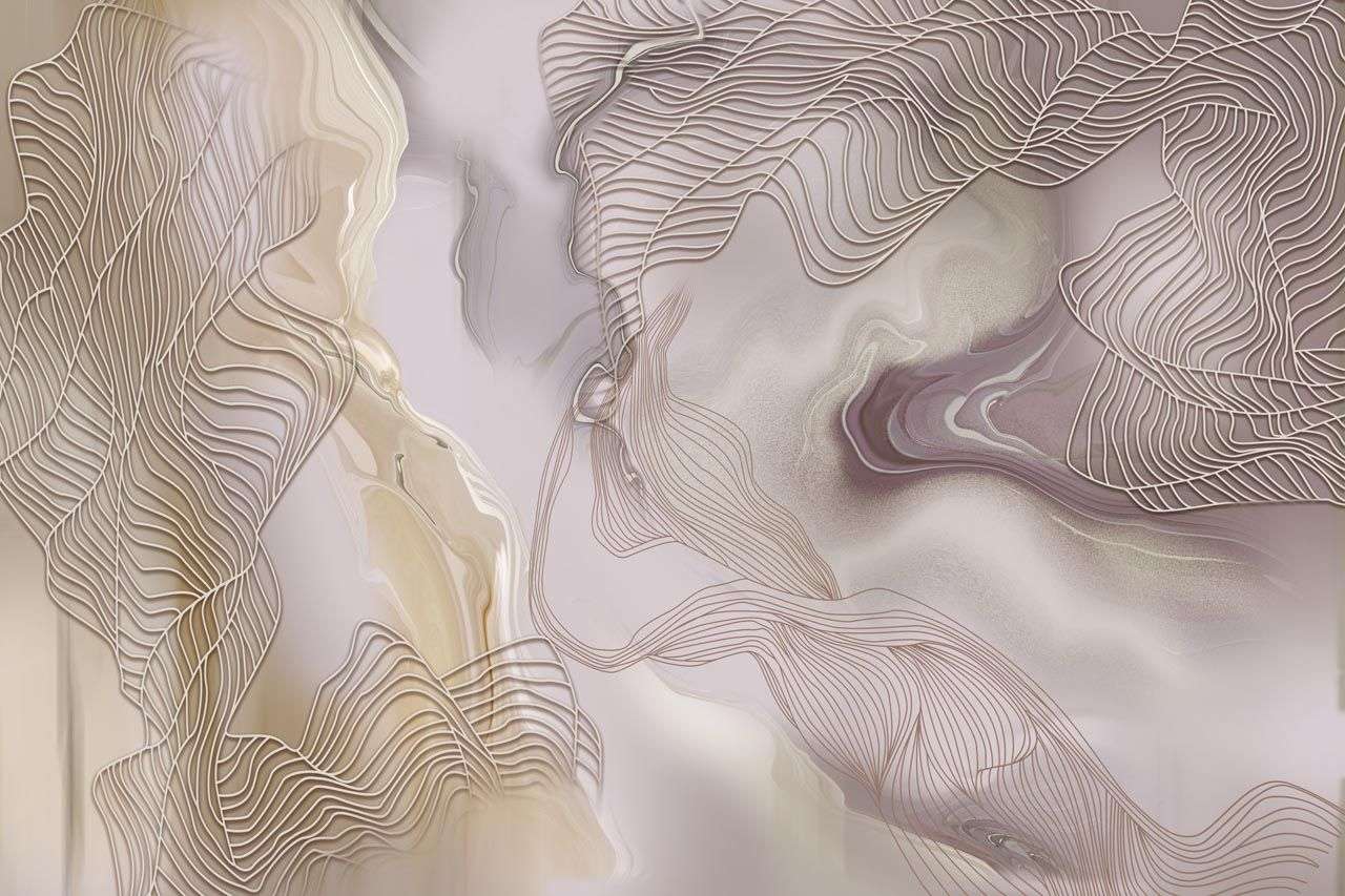 Фотообои в интерьере разводы золотые на розовом фоне  13-588 фото