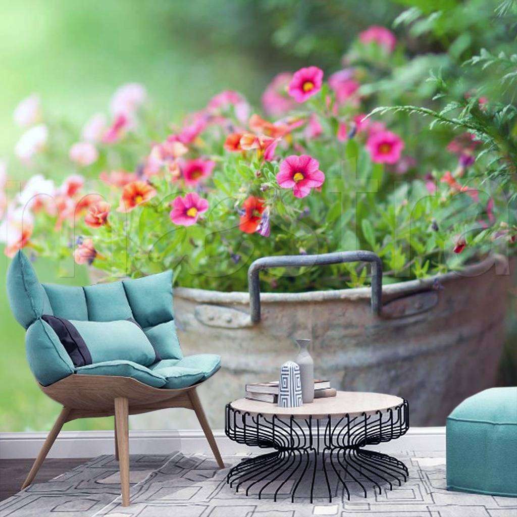 Фотообои Полевые розовые цветы  4-072