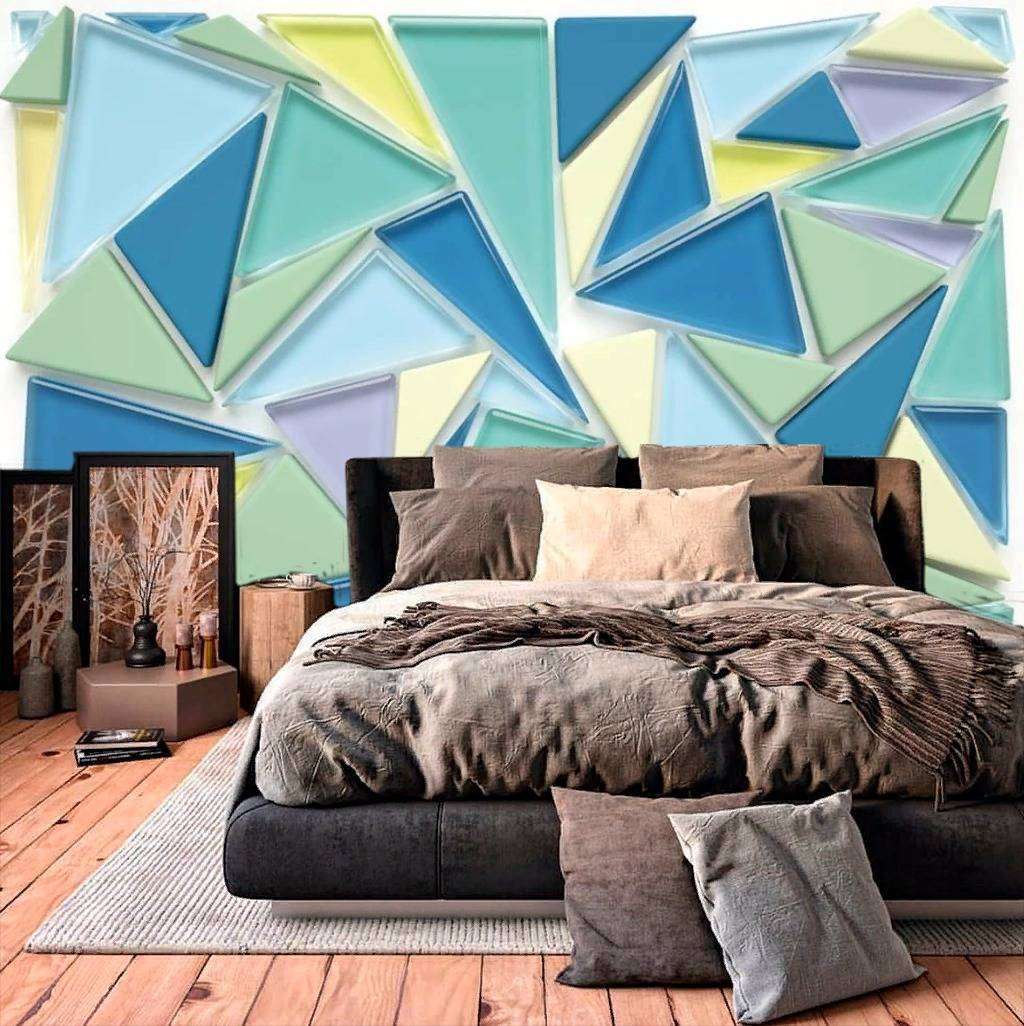 Фотообои в интерьере 3д хрустальная мозаика  15-435 фото