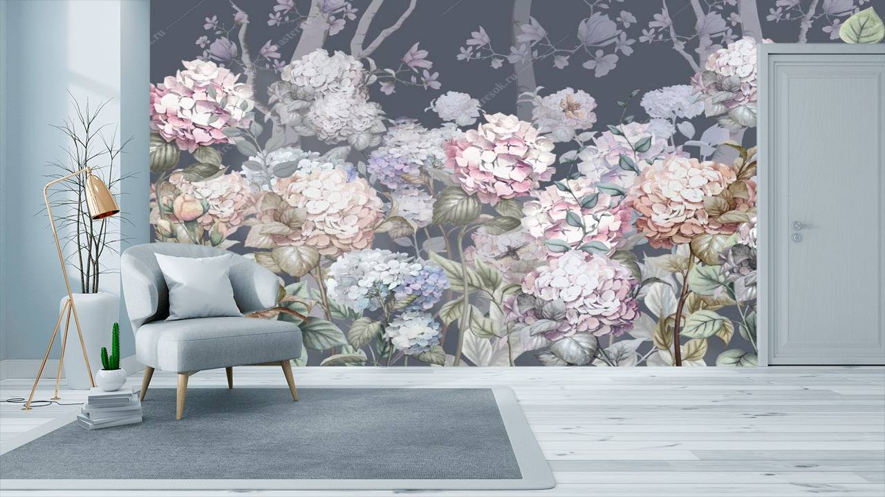 Фотообои Гортензии  13-115