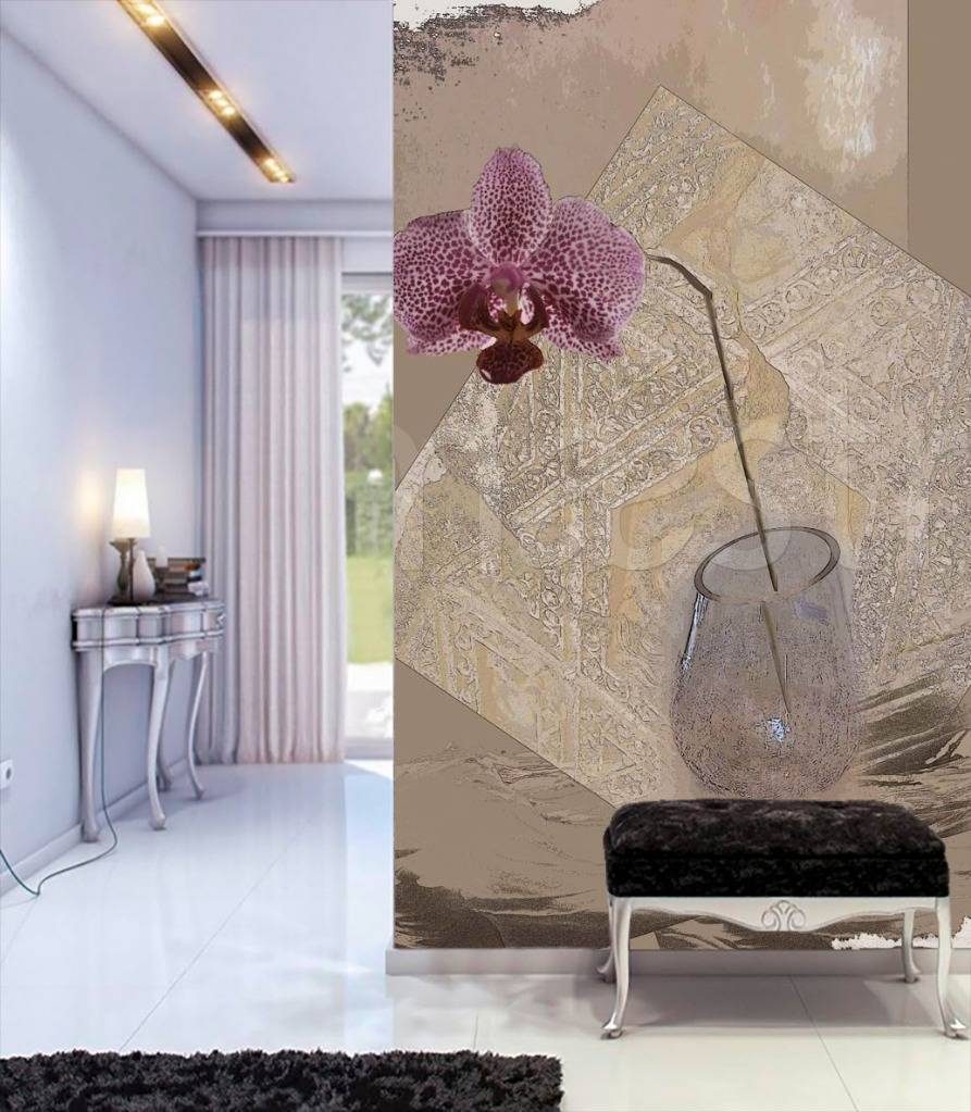 Фотообои Сиреневая орхидея в вазе  2-113