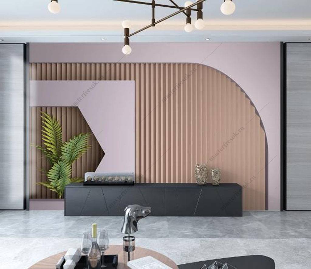 Фотообои Розовая геометрия  16-064