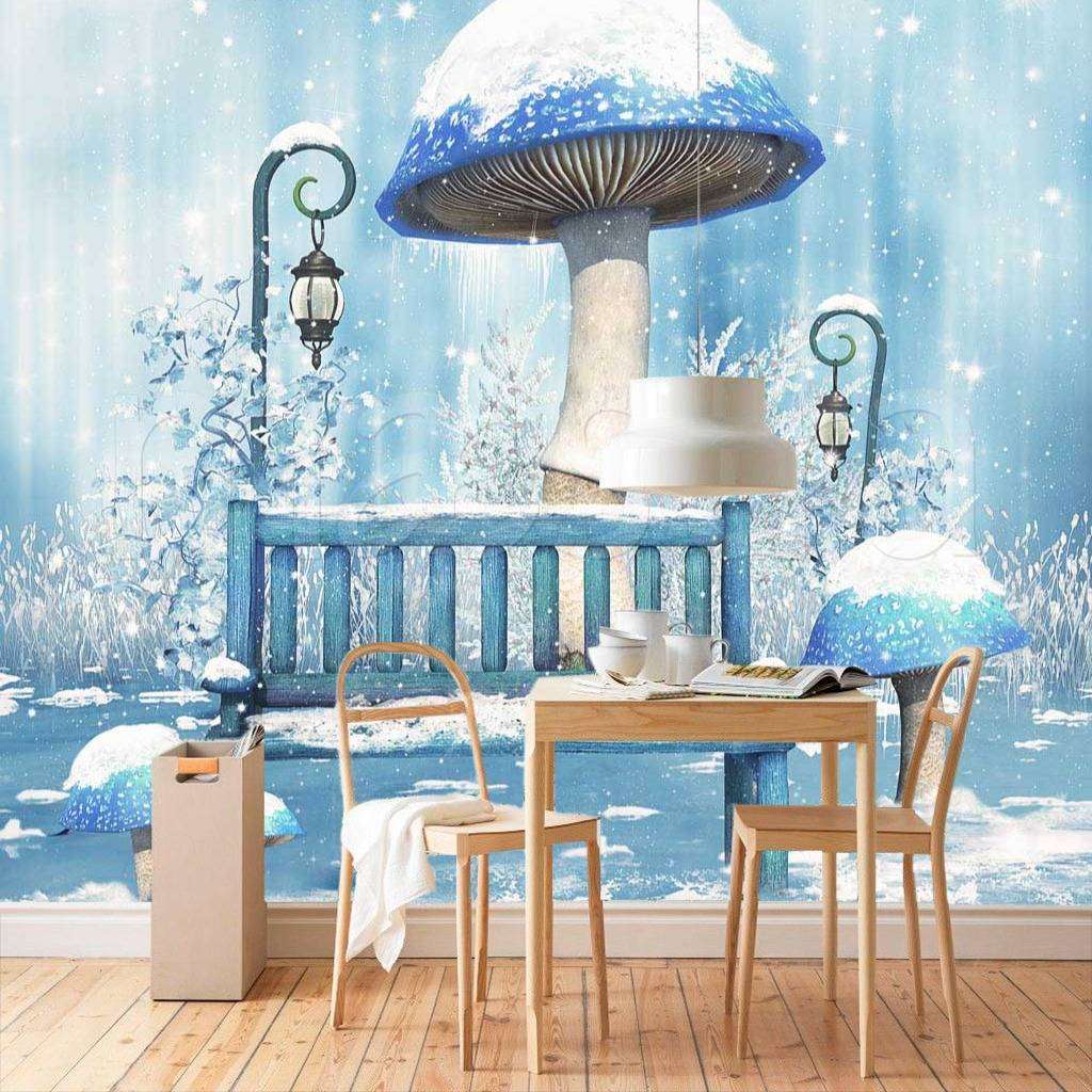 Фотообои 3д скамейка  9-032