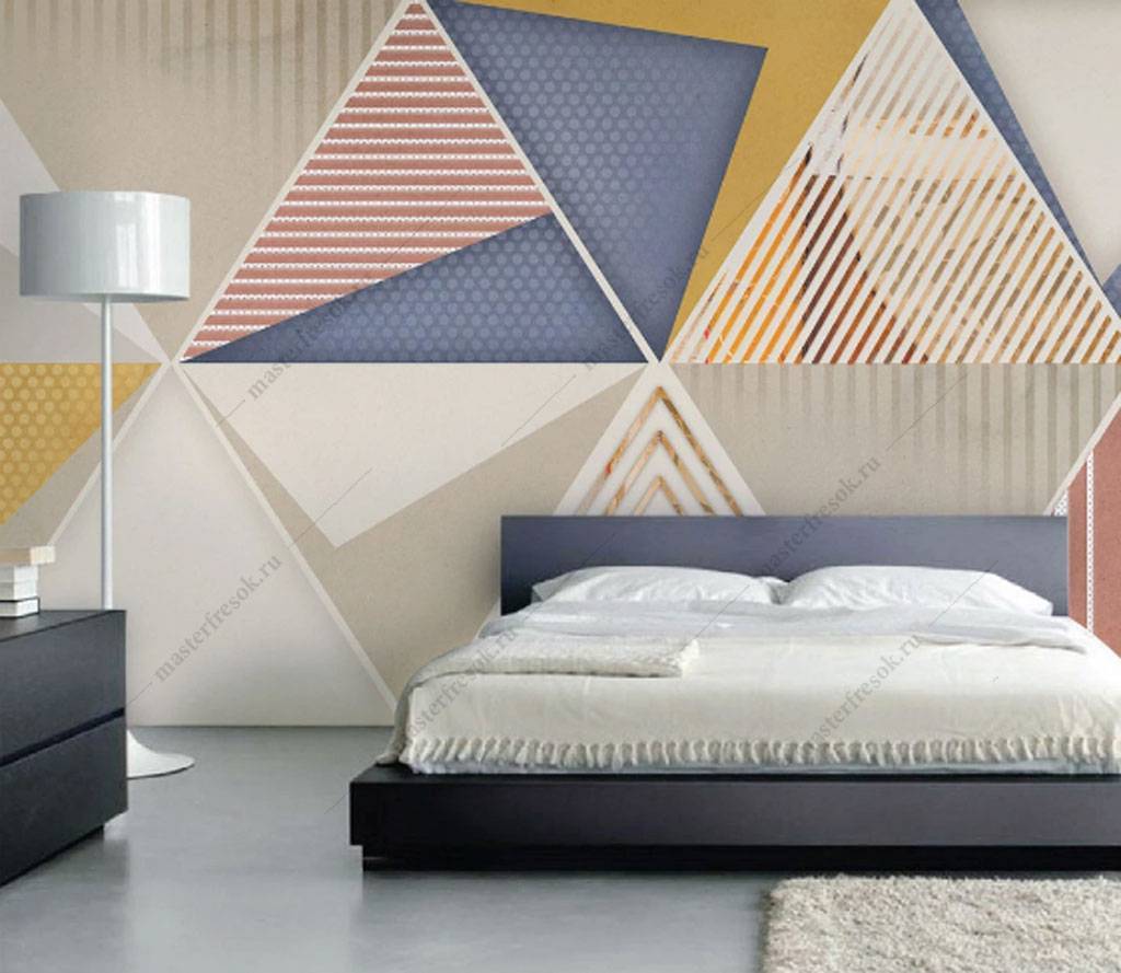 Фотообои Разноцветные треугольники  15-811