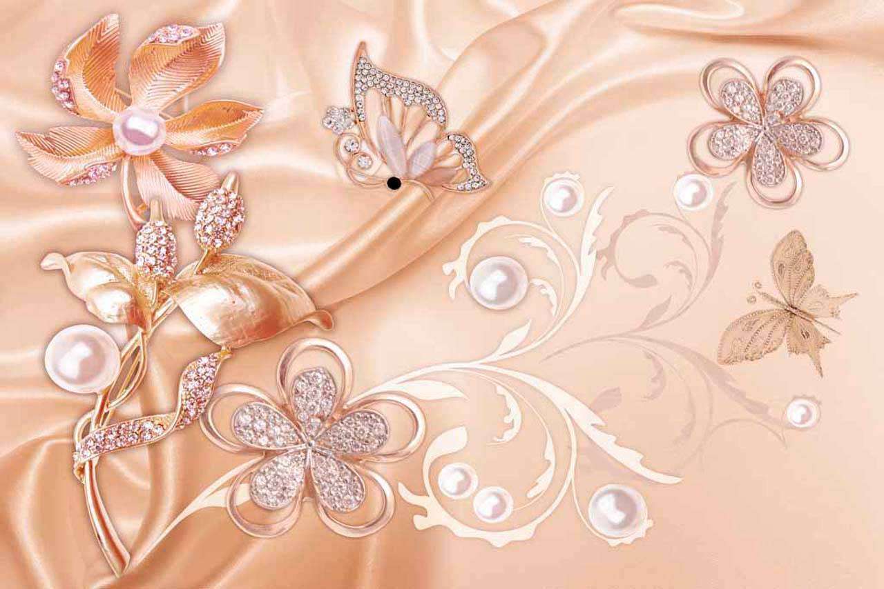 Фотообои в интерьере цветочные мотивы в розовых тонах  7-419 фото