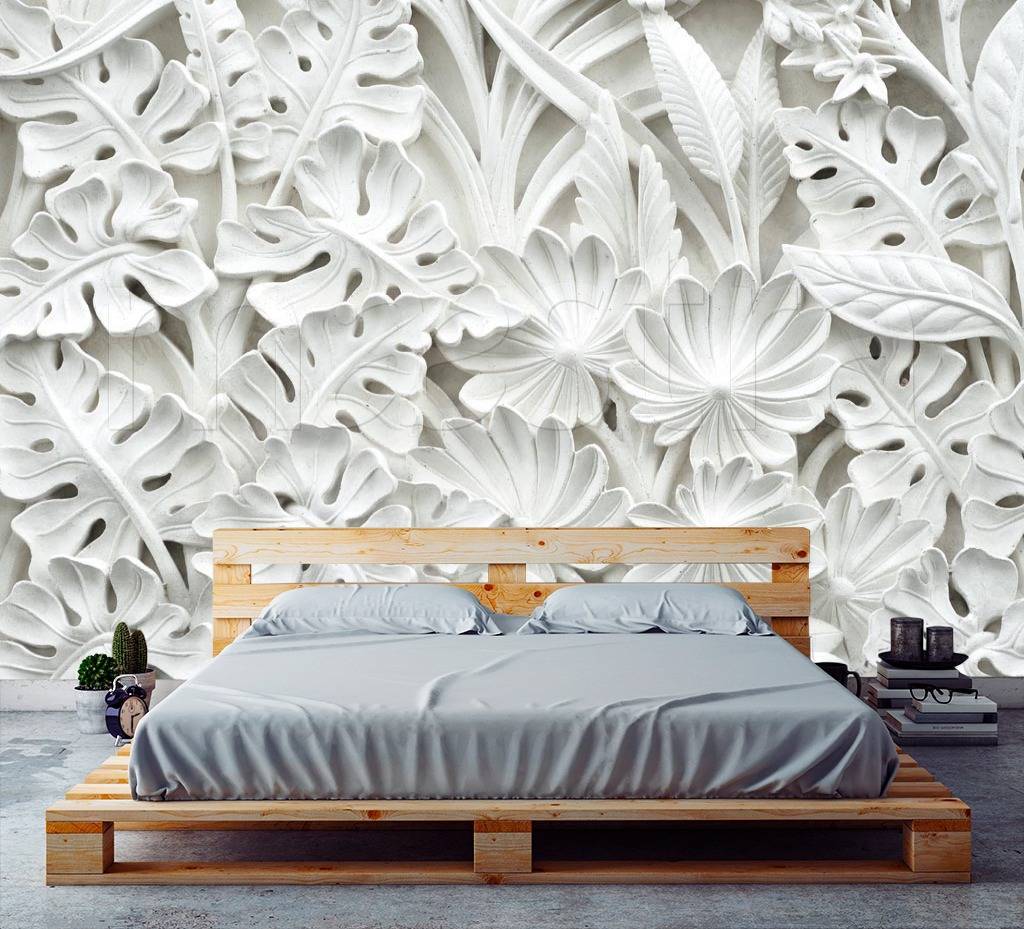 Фотообои Листья папоротника в 3д  10-553