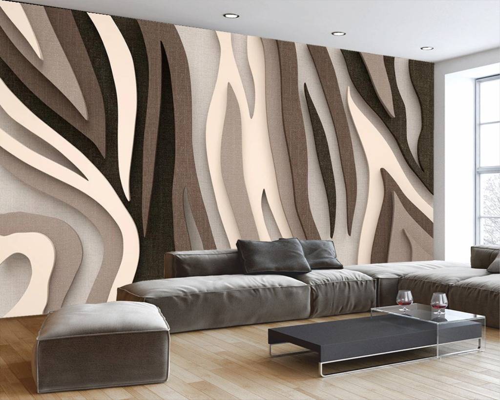 Фотообои Полосатая 3д ткань  15-434