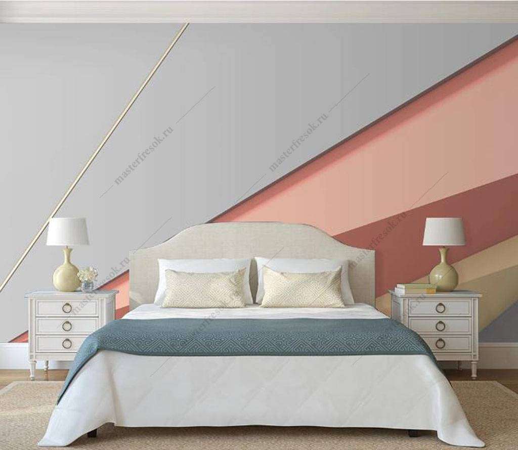 Фотообои в интерьере геометрические линии  16-080 фото