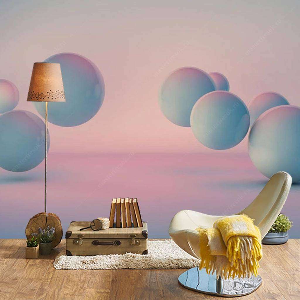 Фотообои Бесшовные обои на стену:  Геометрические шары. Артикул: 15-605  