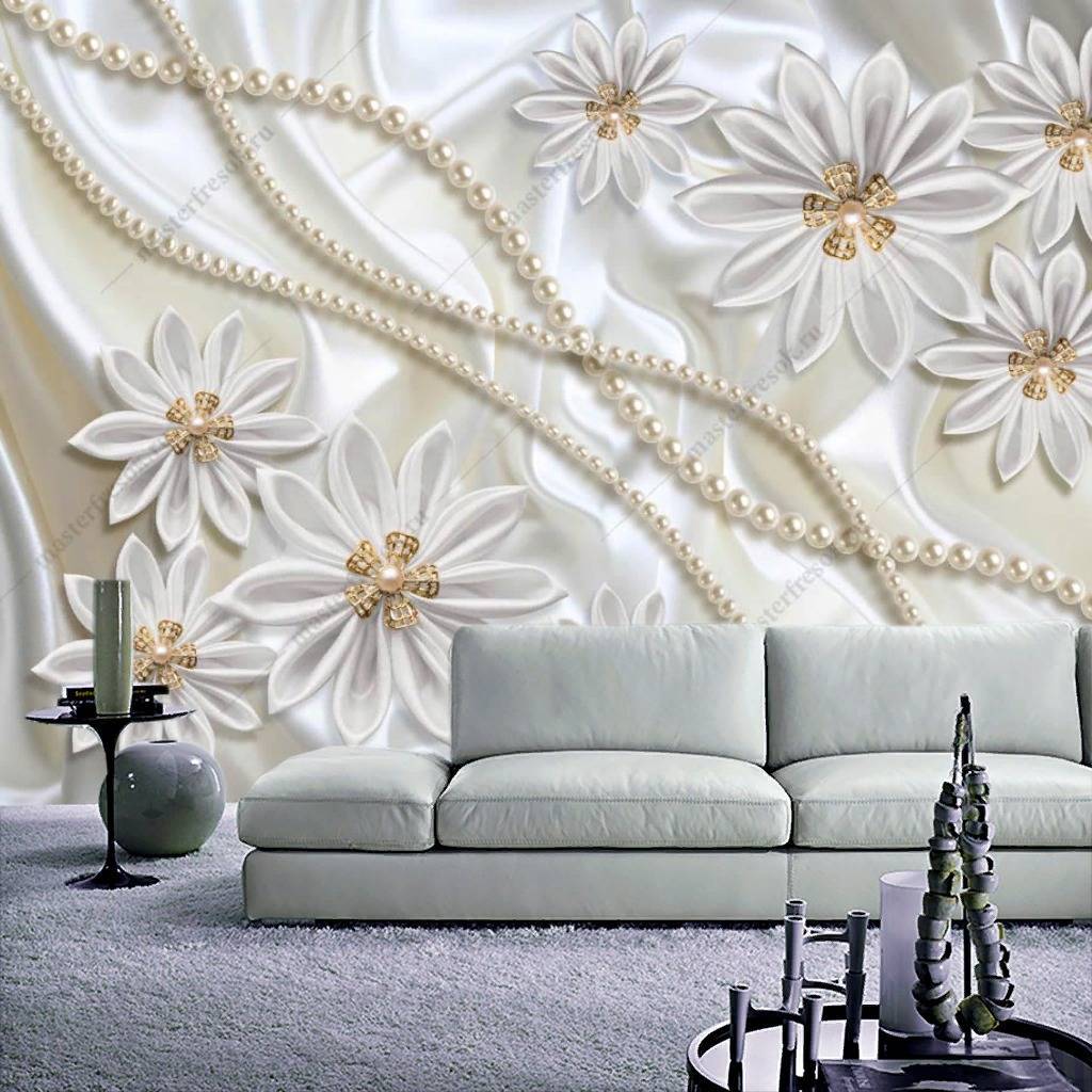 Фотообои 3д Белый жемчуг  10-857
