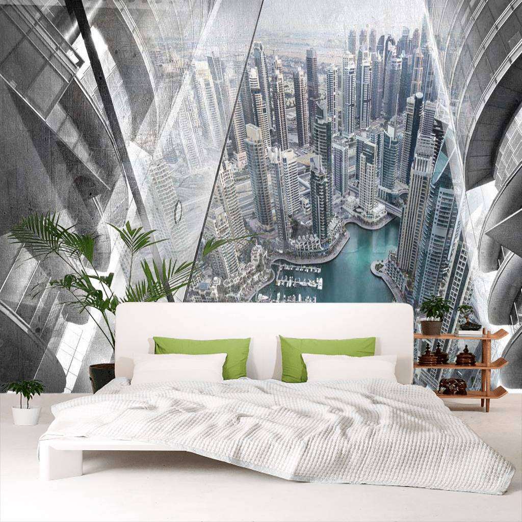 Фотообои в интерьере морской прибой. вид с набережной  7-367 фото