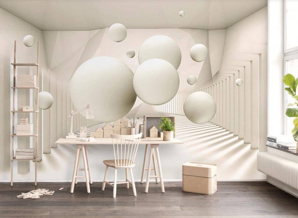 Фотообои Бежевые шары  15-704