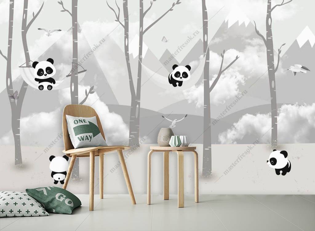 Фотообои Панды в лесу  12-1143