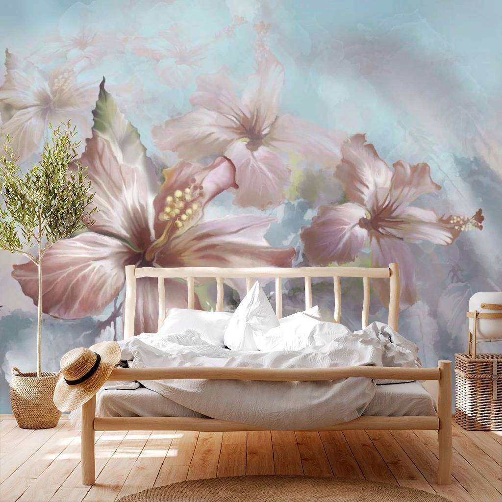 Фотообои в интерьере чайная роза  13-279 фото