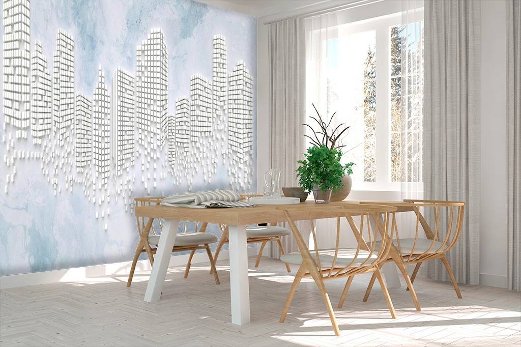 Фотообои Абстракция трехмерный город 3д  15-461