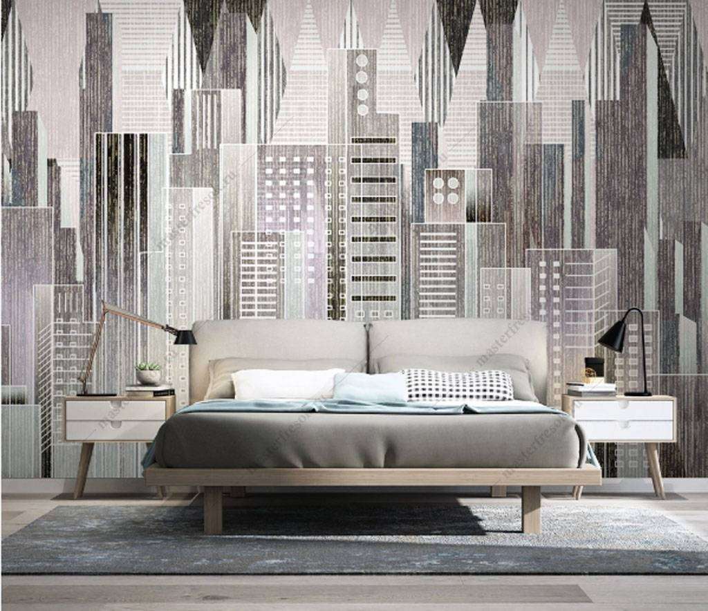 Фотообои в интерьере небоскребы города  15-844 фото
