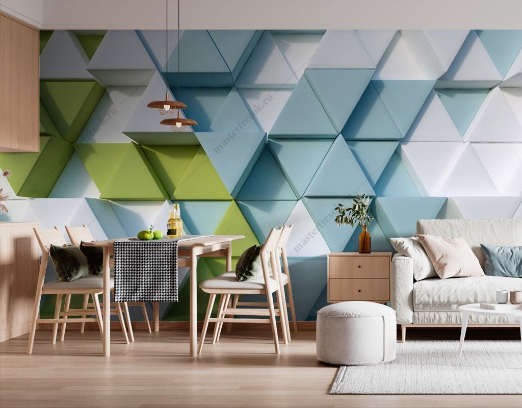 Фотообои Треугольный фон 3д  9-1491