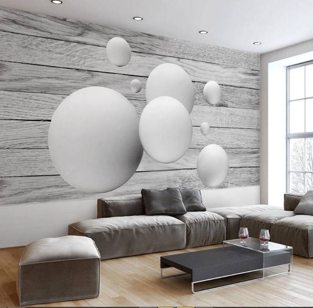 Фотообои Шары на сером фоне  15-752