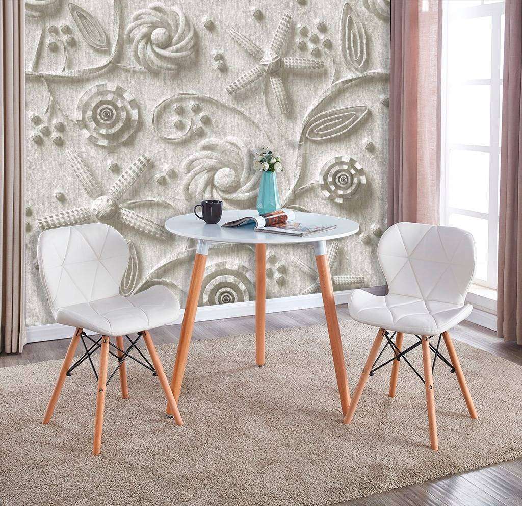 Фотообои 3д узор из лепнины цветы  10-469