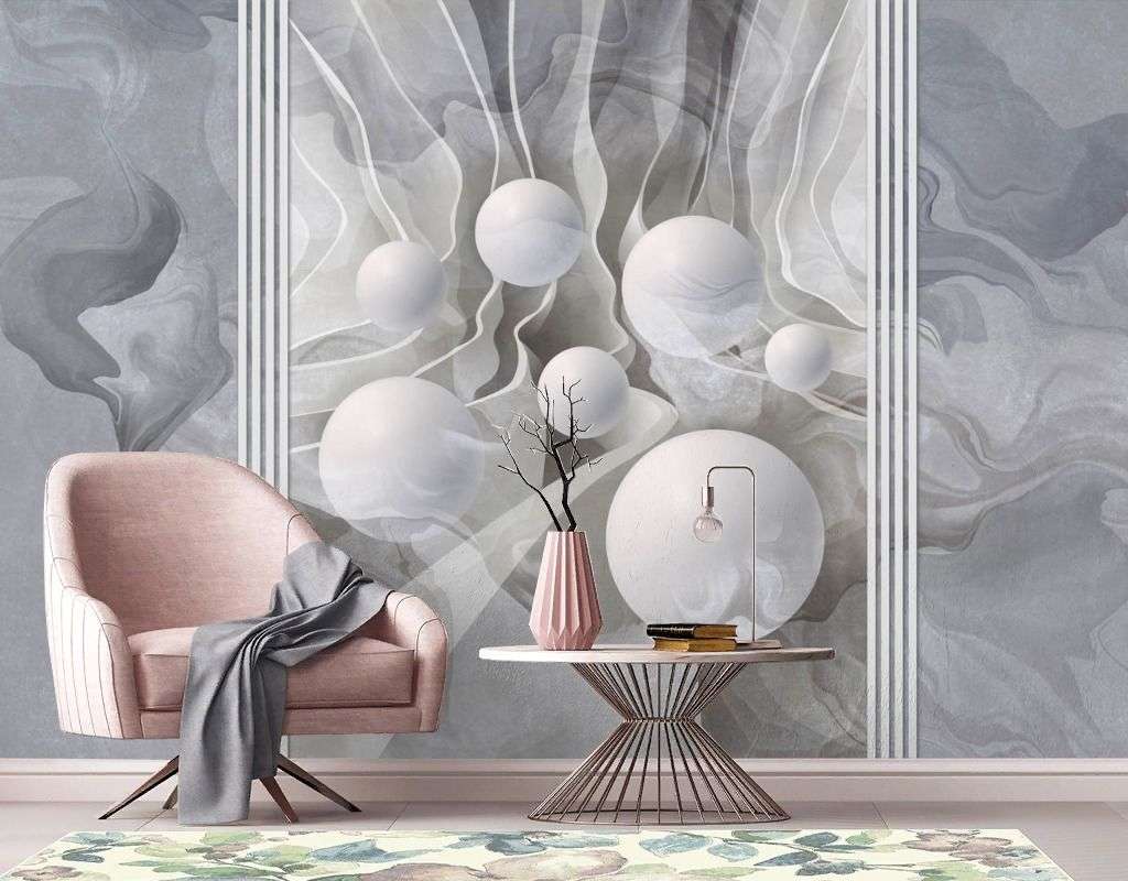 Фотообои в интерьере 3д абстракция  13-702 фото