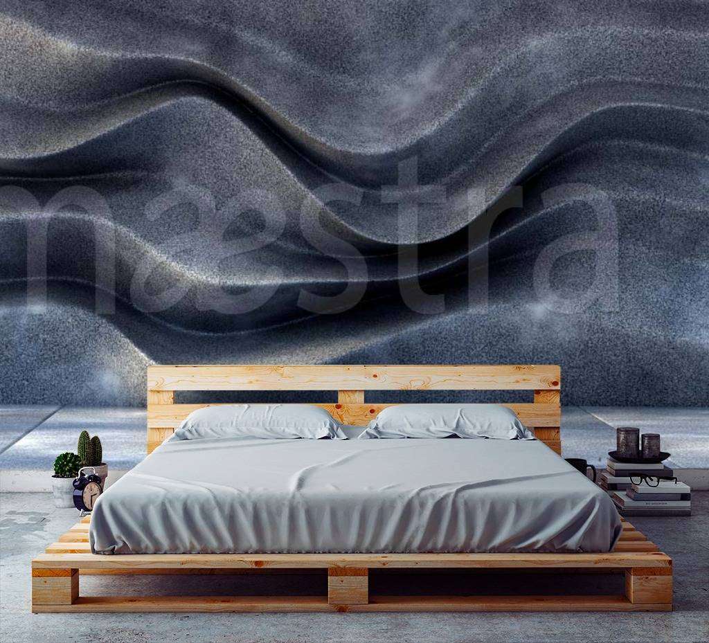 Фотообои 3д черные волны  10-471