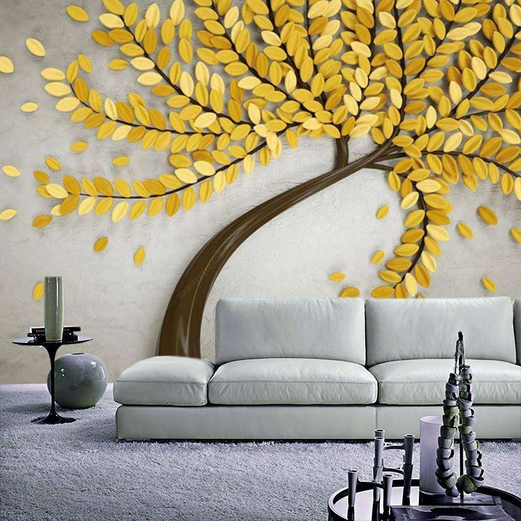 Фотообои Бесшовные обои на стену:  Золотое дерево. Артикул: 15-592  