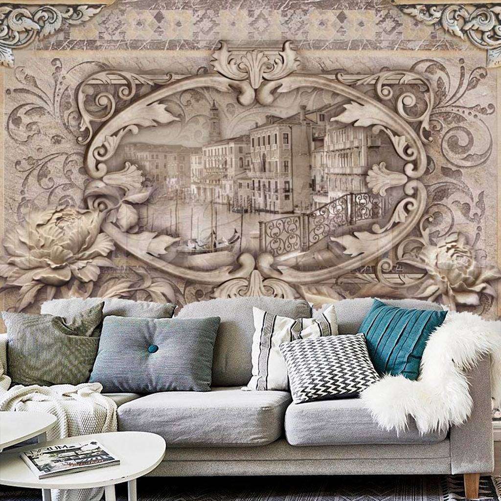 Фотообои Венеция в объемной рамке  7-496