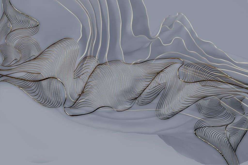 Фотообои в интерьере флюид арт 3д  13-646 фото