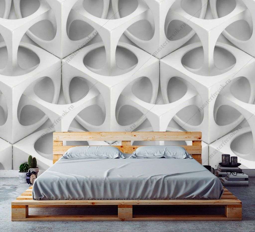 Фотообои в интерьере 3д фигуры  9-1573 фото