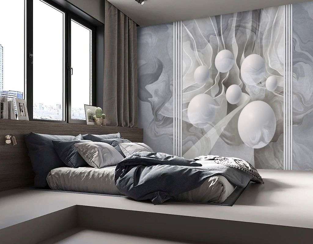 Фотообои в интерьере 3д абстракция  13-702 фото