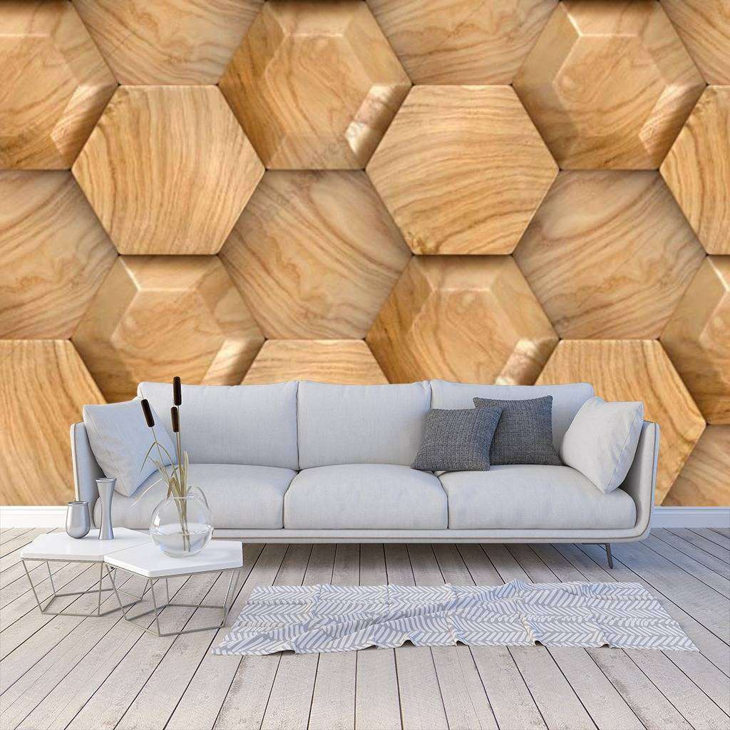 Фотообои 3д деревянные соты  10-821