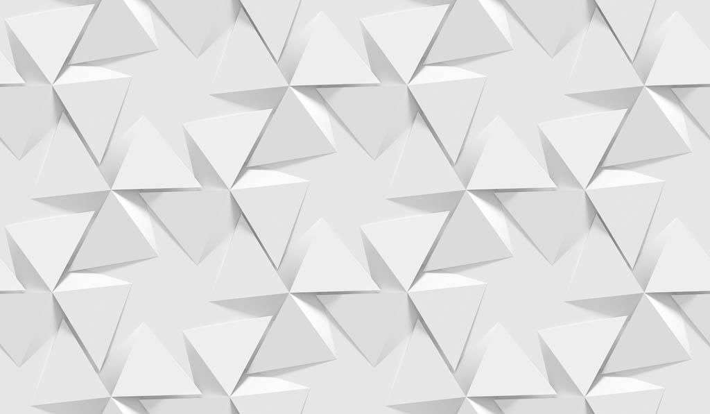 Фотообои в интерьере 3д объемные треугольники  10-812 фото