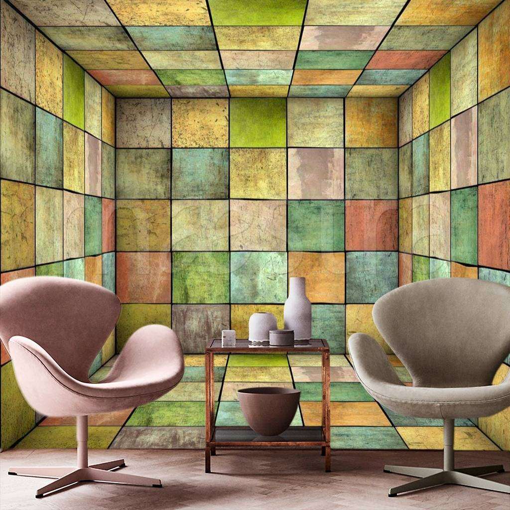 Фотообои 3д абстракция кубическая  9-146