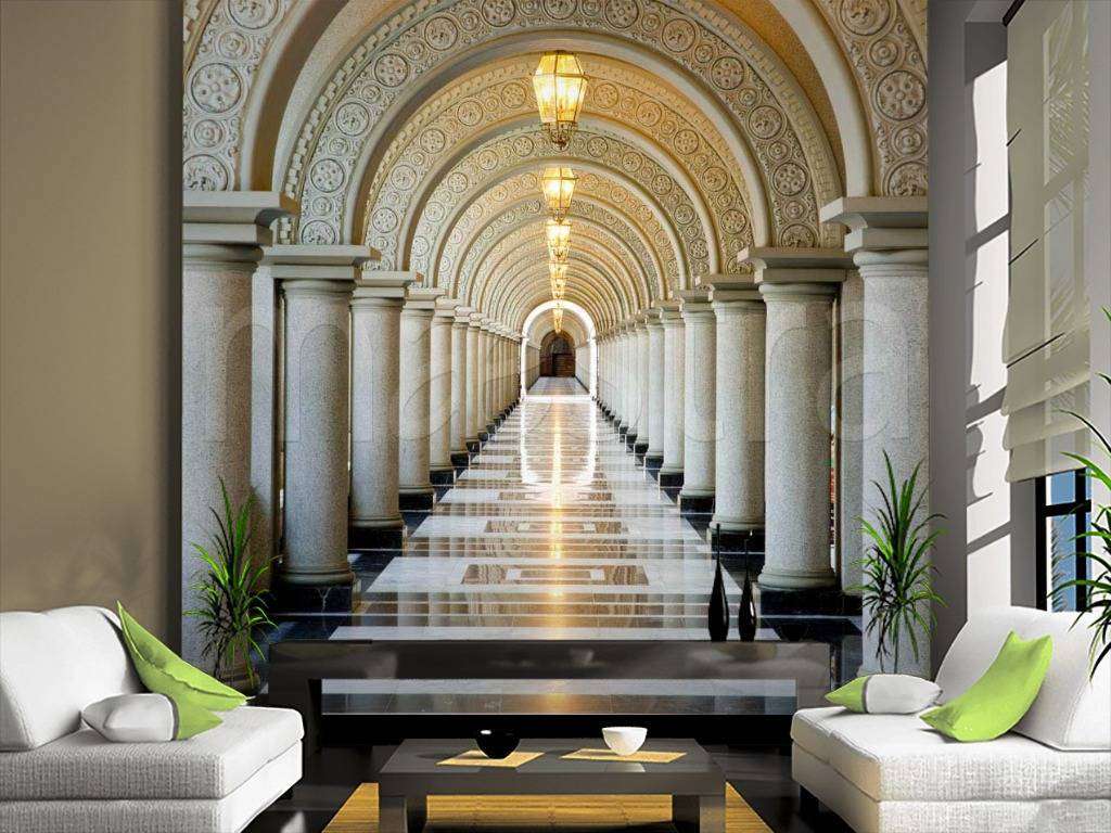 Фотообои 3д абстракция арки  9-026