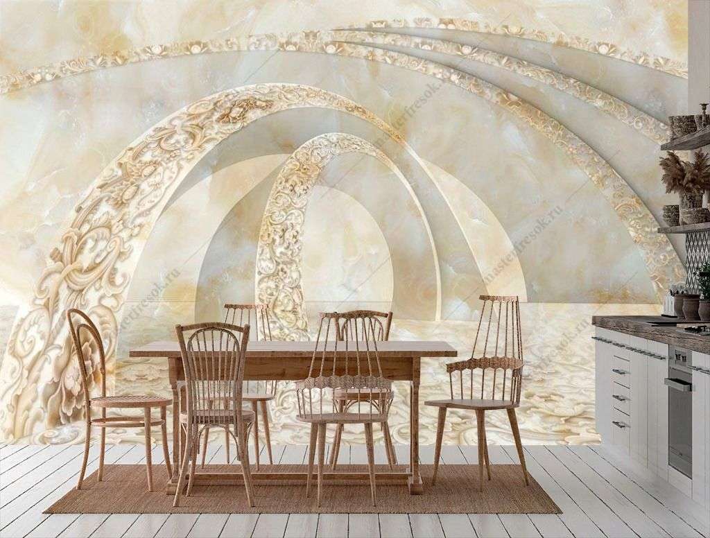 Фотообои в интерьере цветочный тоннель  10-879 фото