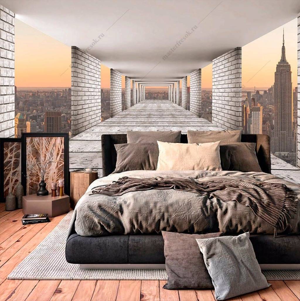 Фотообои 3д Вид на город  9-1185