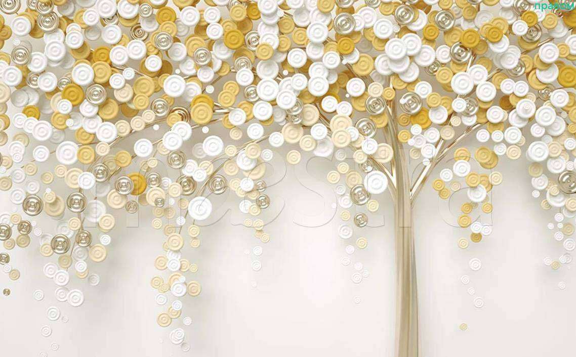 Фотообои в интерьере 3д фон дерево  15-031 фото