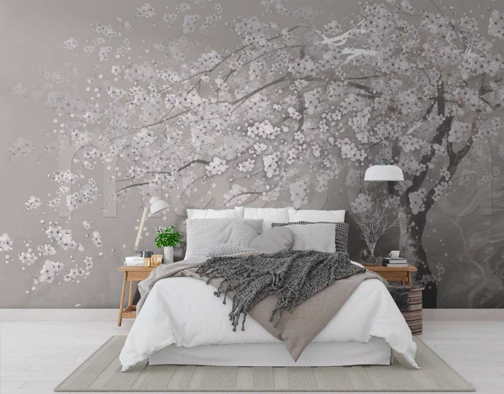 Фотообои Сакура в цветах  7-898