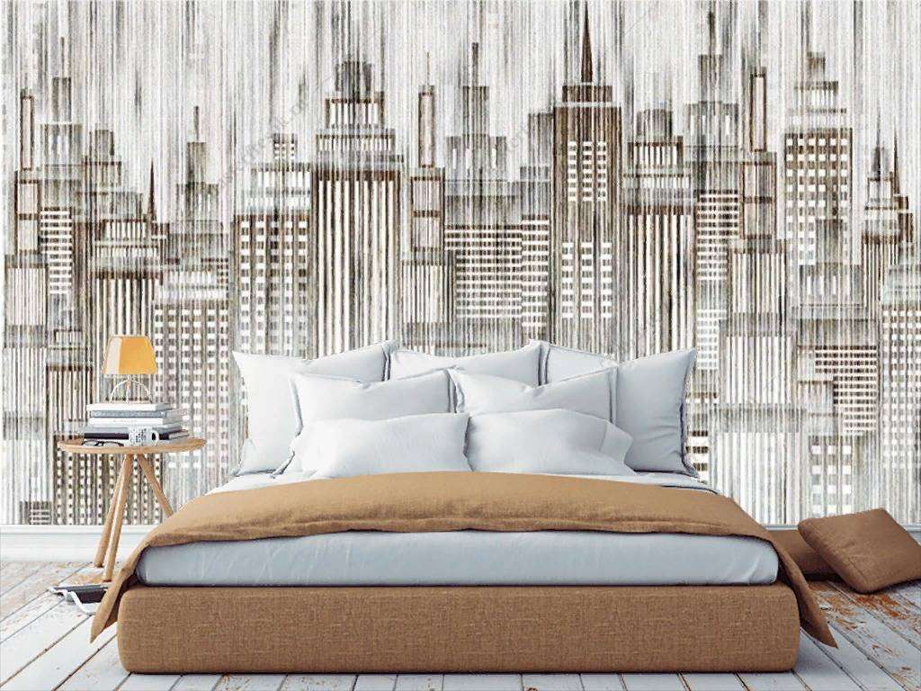 Фотообои в интерьере город в полоску  15-842 фото