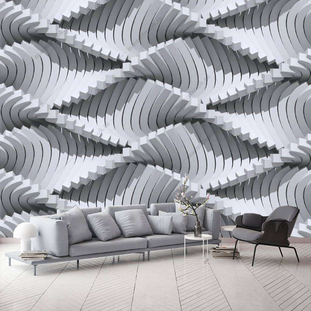 Фотообои в интерьере 3д фактурное полотно  10-797 фото