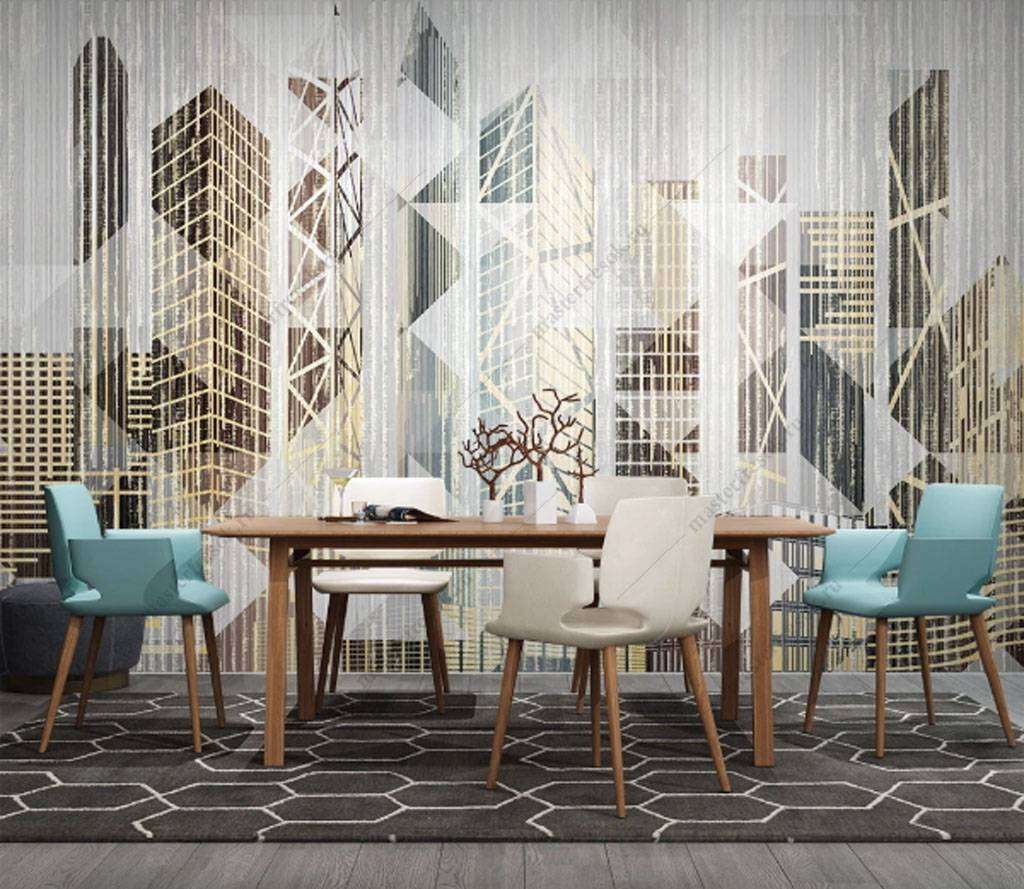 Фотообои в интерьере панно дождь  15-843 фото