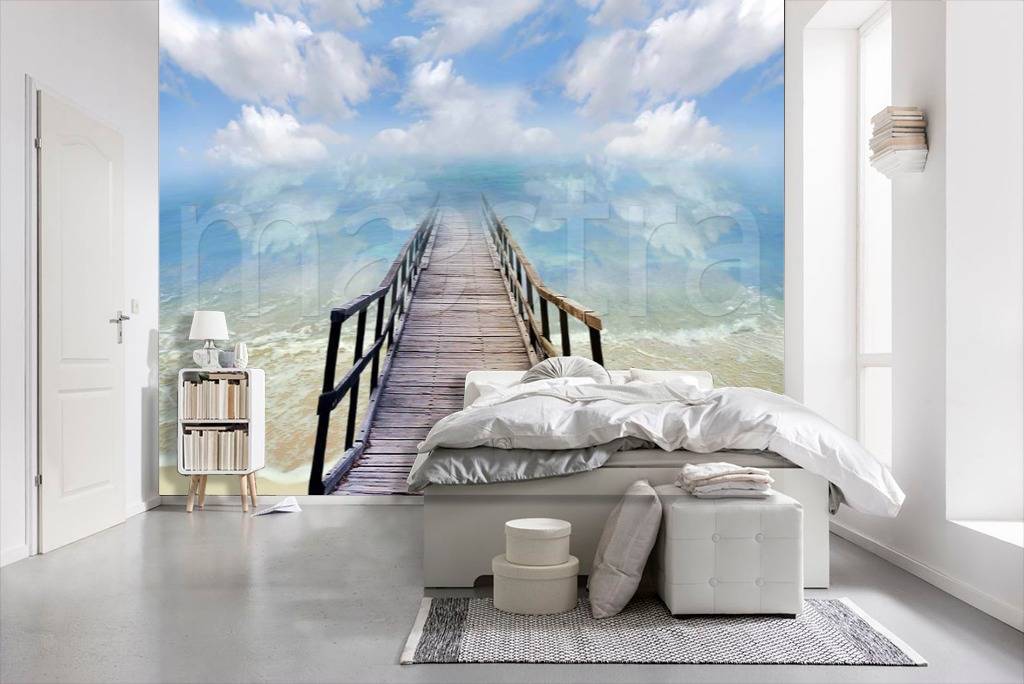 Фотообои Мостик уходящий в море  3-086