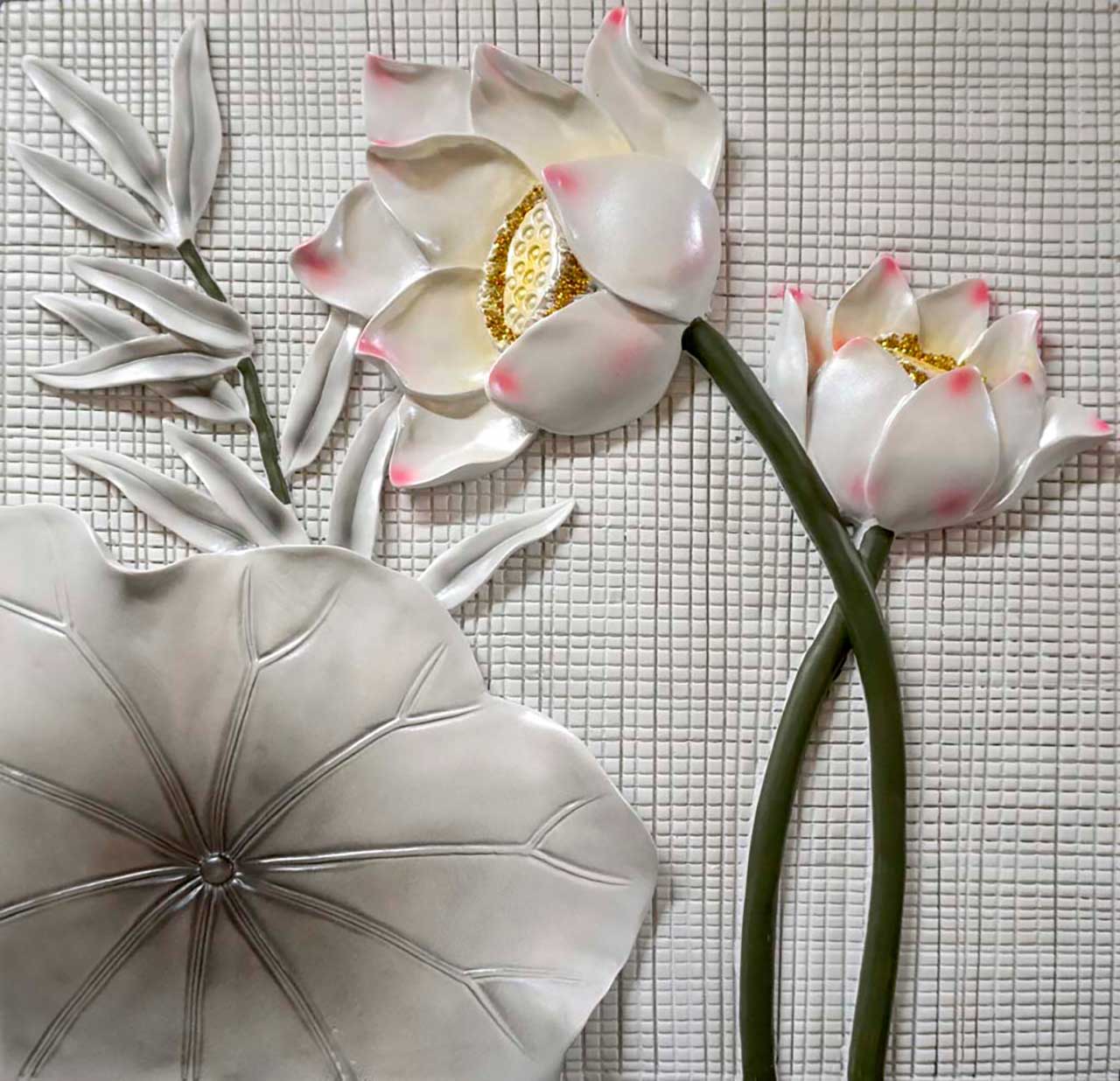 Фотообои в интерьере объемные цветы  9-156 фото