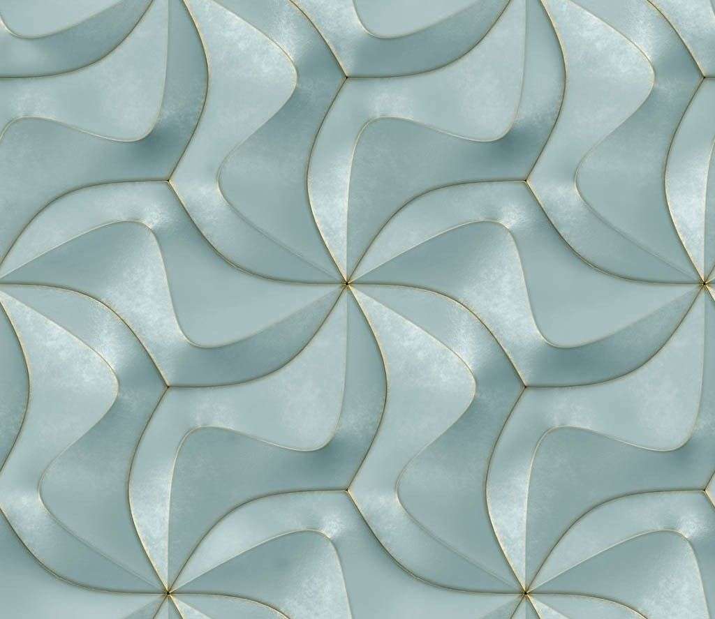 Фотообои в интерьере объемная волна  9-1592 фото