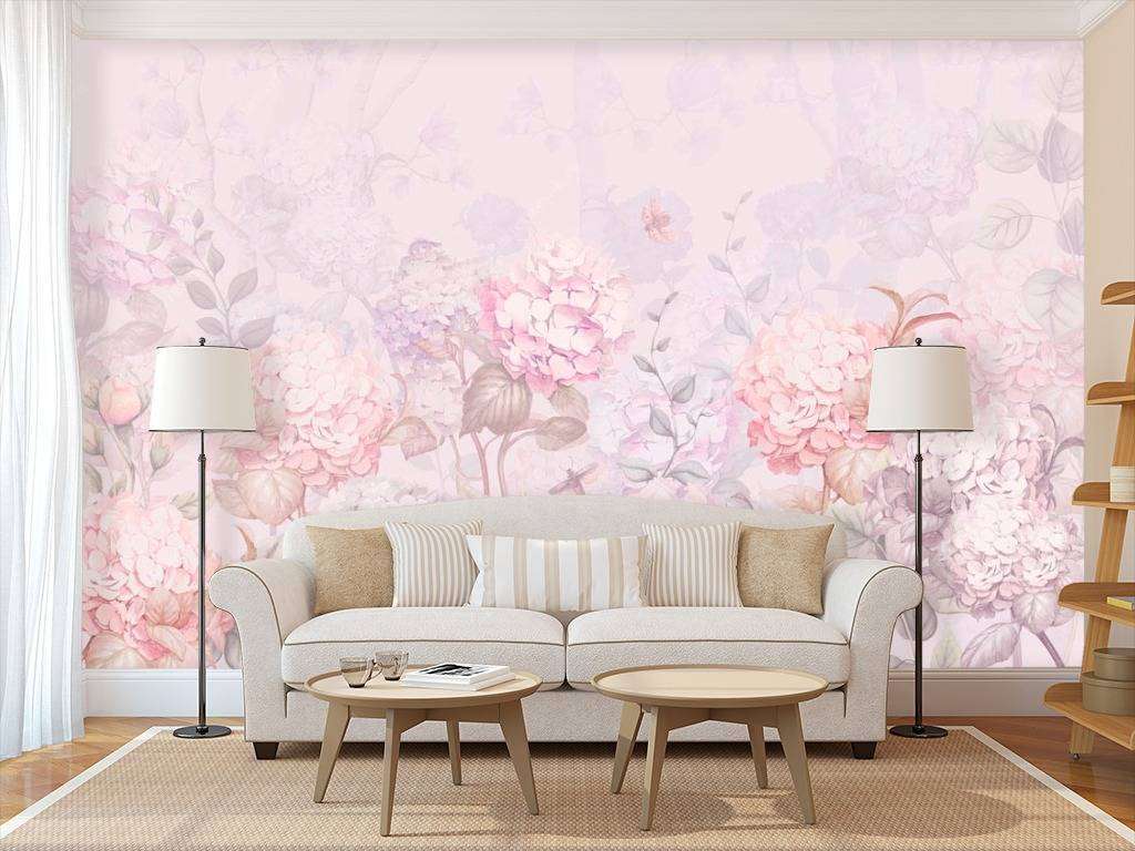 Фотообои в интерьере розовые мечты  13-111 фото